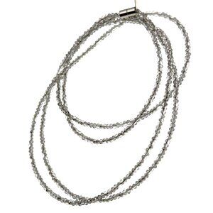 Millianna Crystal Multi-Strand Necklace Silver Crimps Neodymium Magnetic
